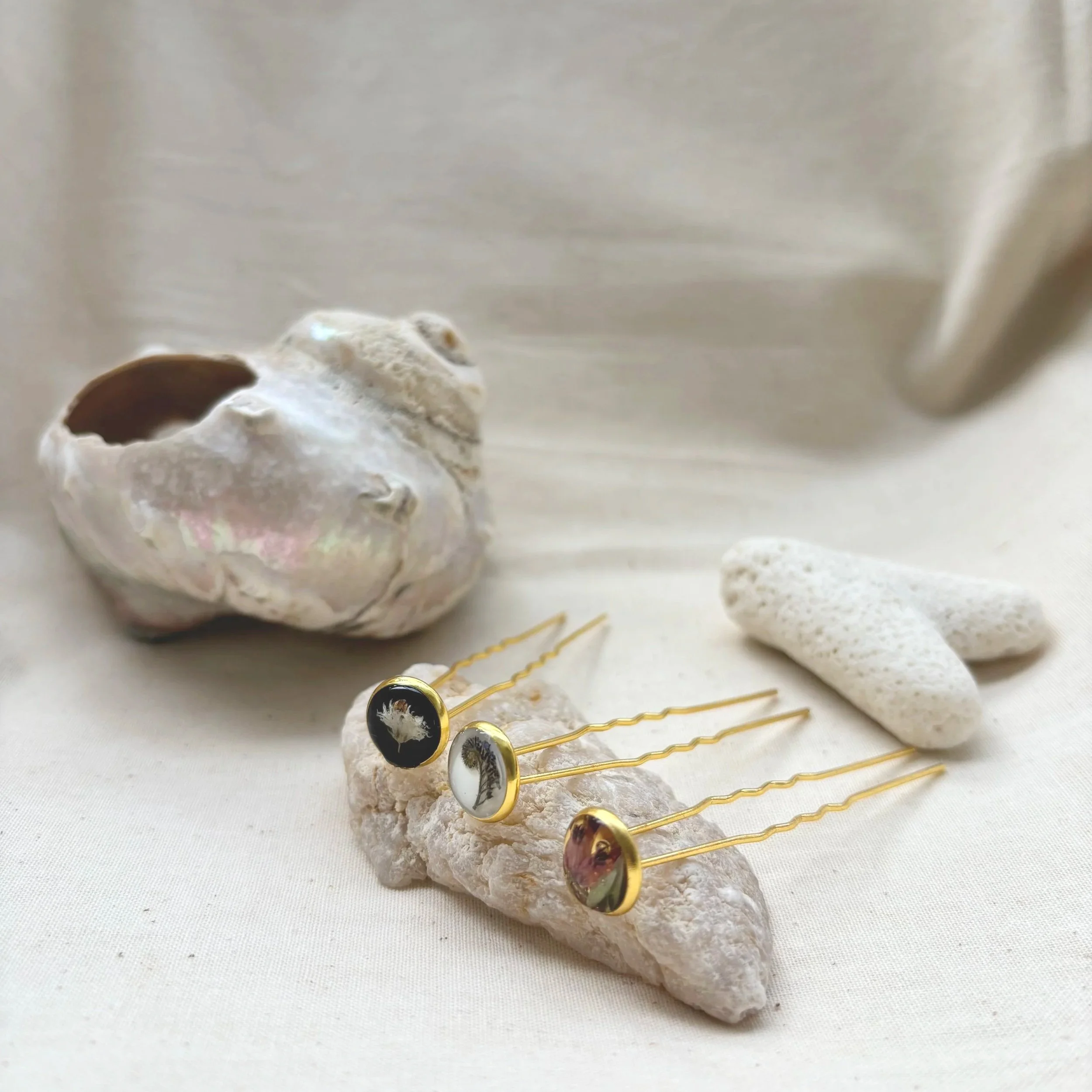 Floral French Hair Pins