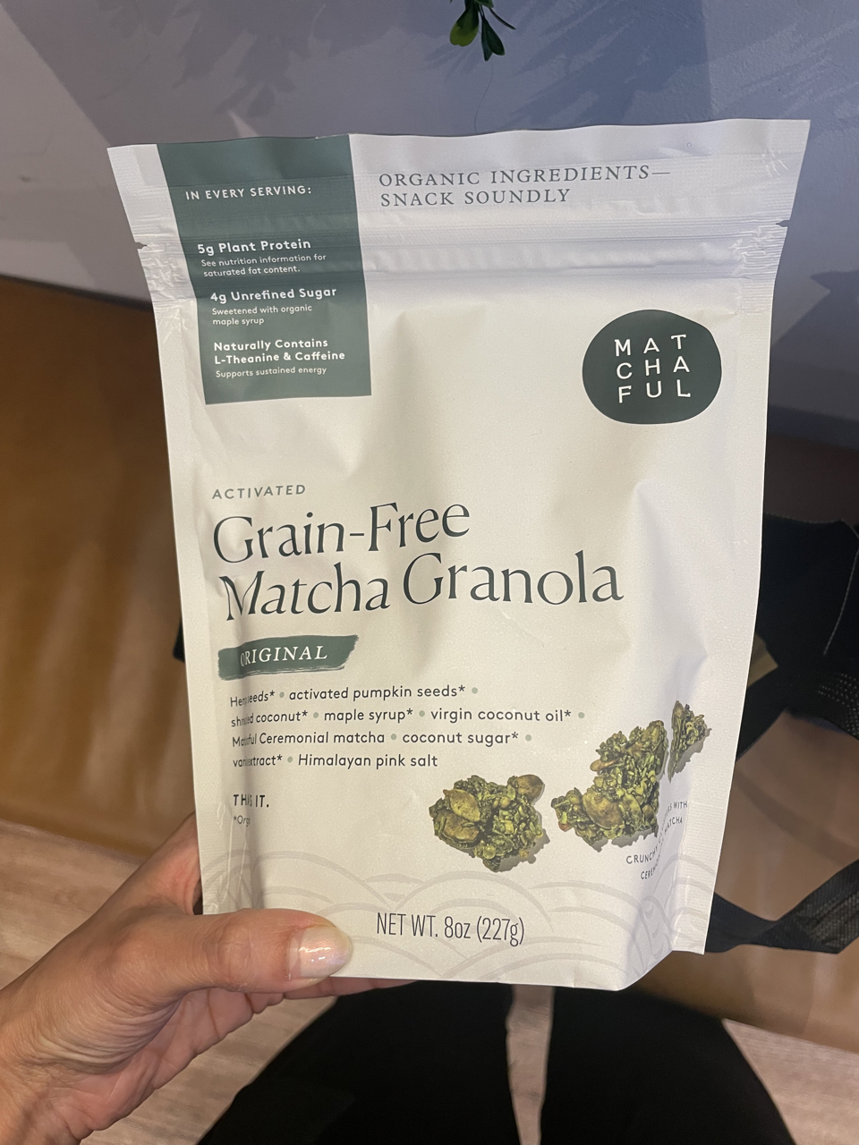 Made with activated pumpkin seeds, coconut, and ceremonial matcha, this grain-free granola is such a great addition for morning chia bowls, smoothies or just with a bowl of yogurt! 