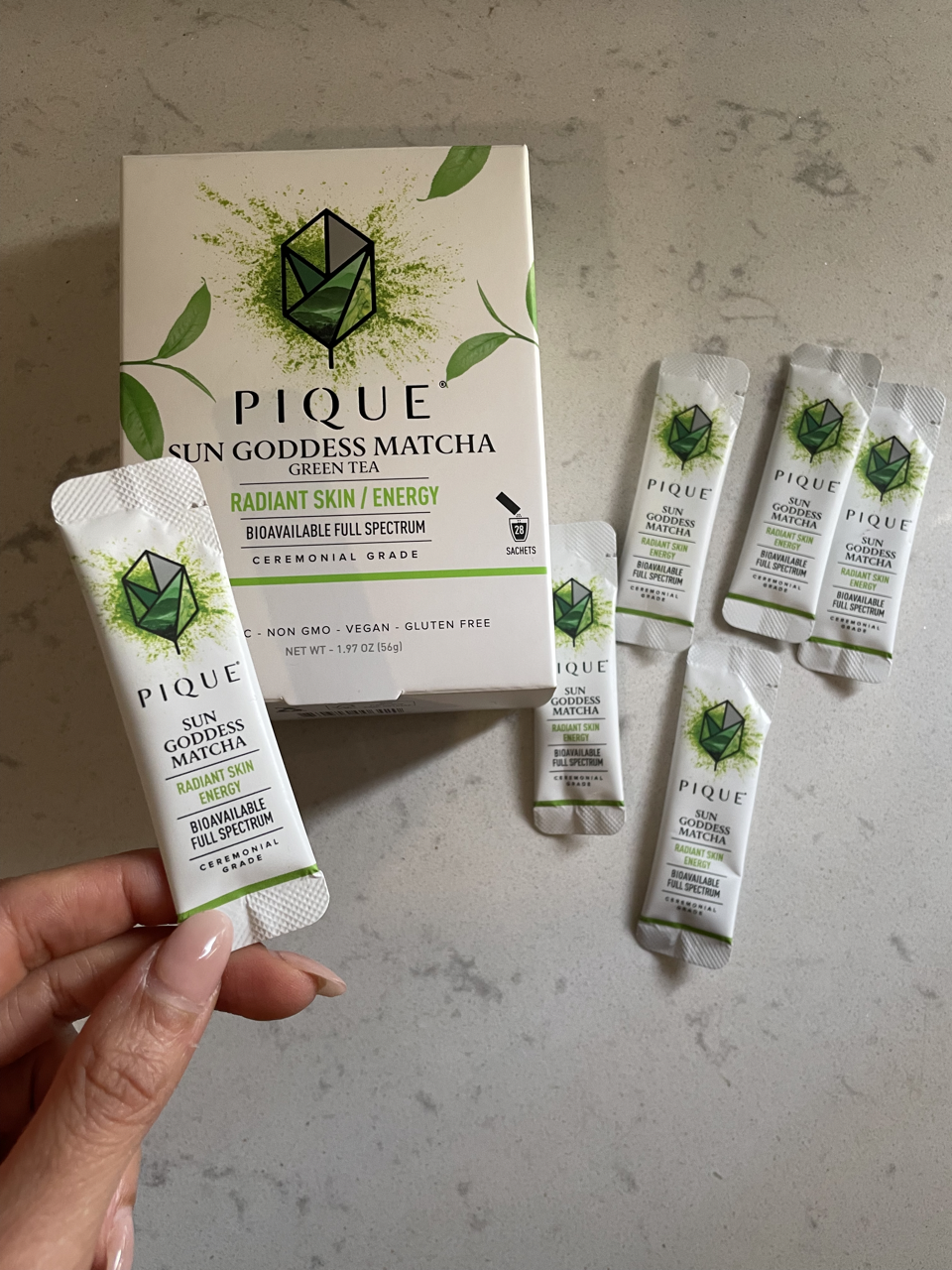 Smooth, pure, and radiant. But what I loved most about this find was that it is perfection portioned into a single serve pack. Makes it so convenient to travel and to know what the right amount of matcha is for making a single serve! 