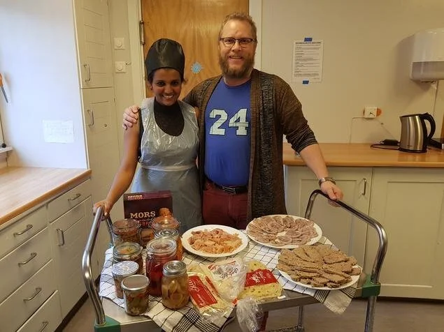  Kursdeltaker Saba Ghebrezgabher og matfaglig ansvarlig Bjørn Andreas Ovesen. 