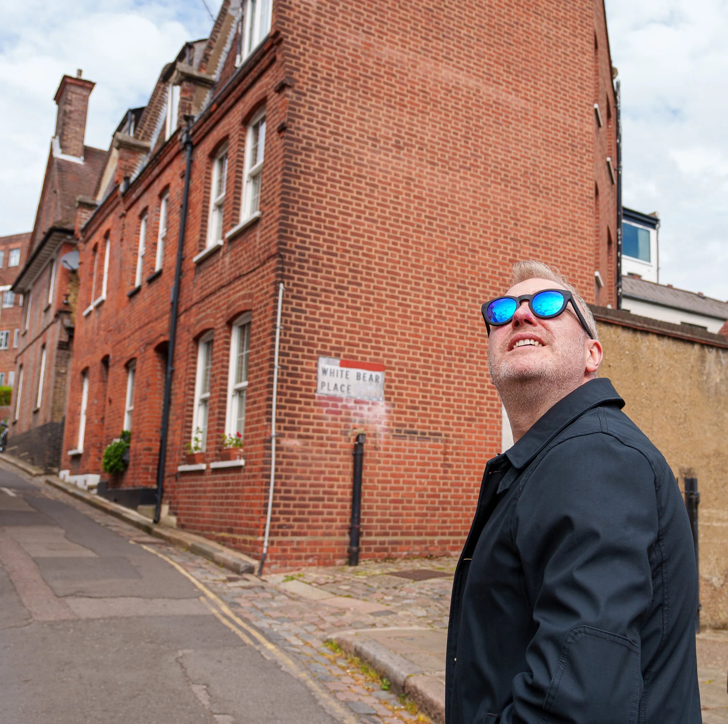 Adam professional Voice Over artist walking through London