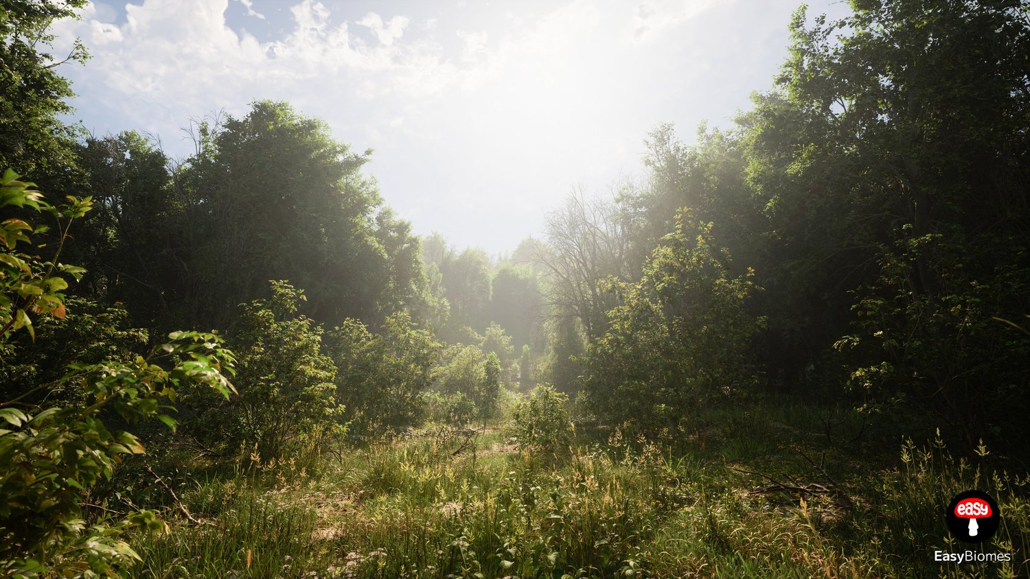 Poplar forest biome environment built with Unreal Engine 5 PCG tools