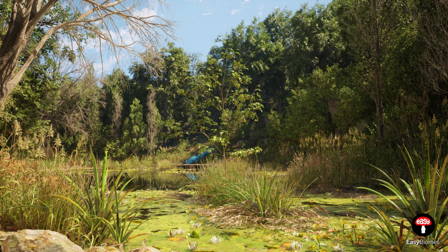 Cinematic river environment biome created with UE5 PCG system