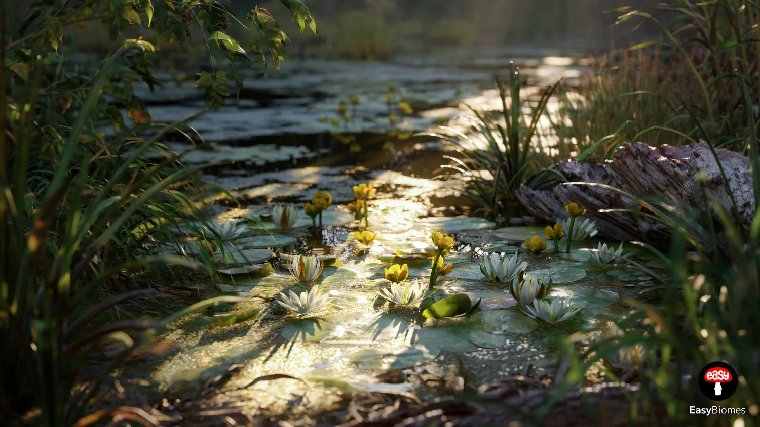 Procedural river biome optimized for Unreal Engine 5 open worlds
