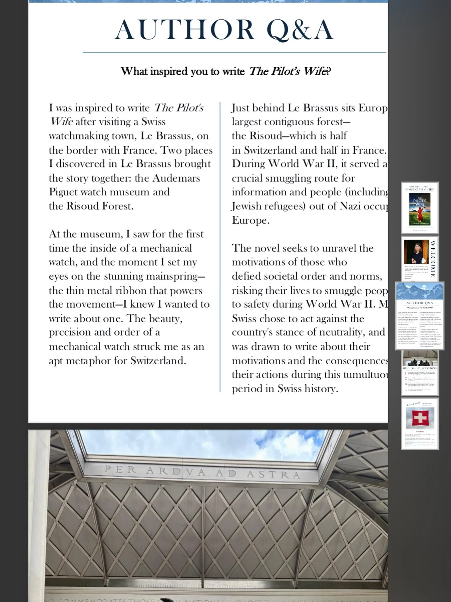 A Book Club Guide for The Pilot&rsquo;s Wife is available on the link in my bio and on my website. If you&rsquo;re looking for more information on the research that went into writing the novel, further reading recommendations or are considering The P