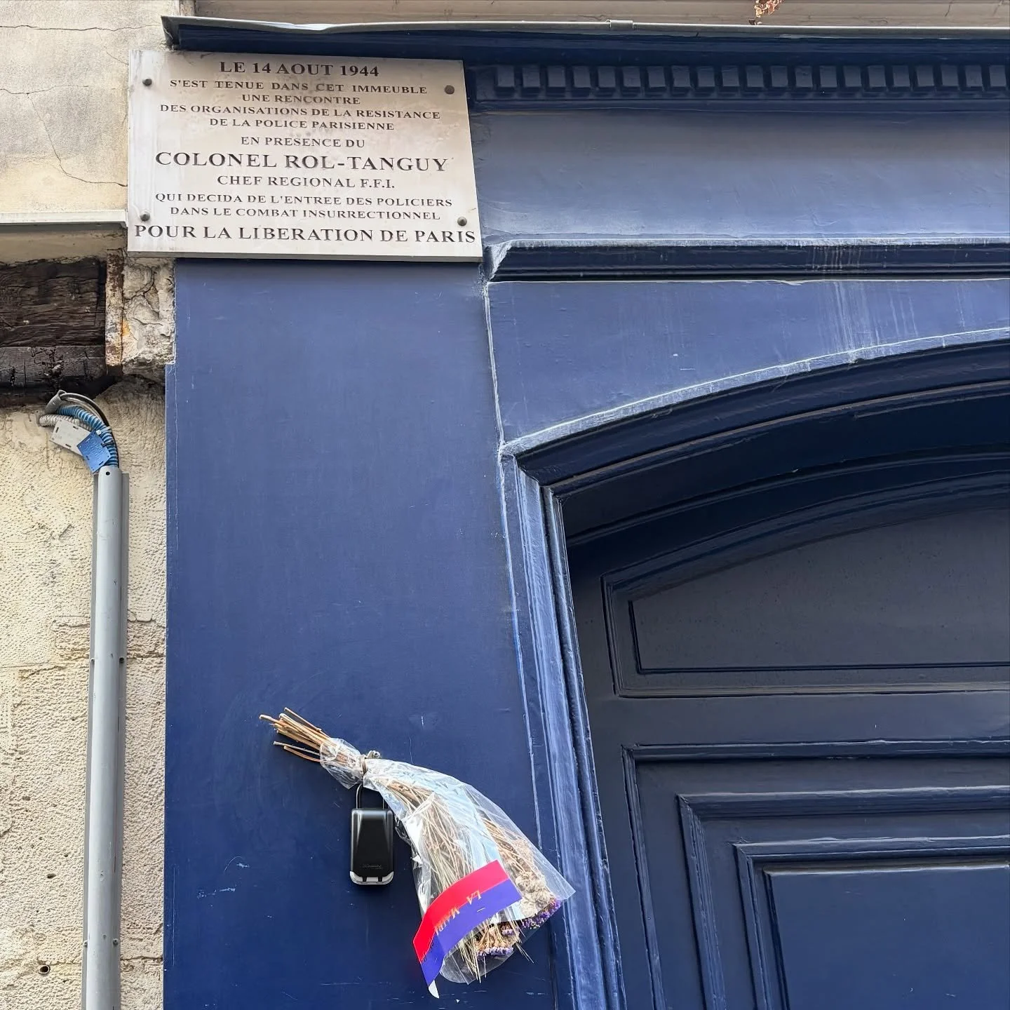Went to Paris for a friend&rsquo;s birthday this week; the weather was stunning and spent the day walking, especially in the Marais. Noticed flowers left in memory of resistance fighters. Paris is the perfect city for walking. 🚶&zwj;♀️🇫🇷