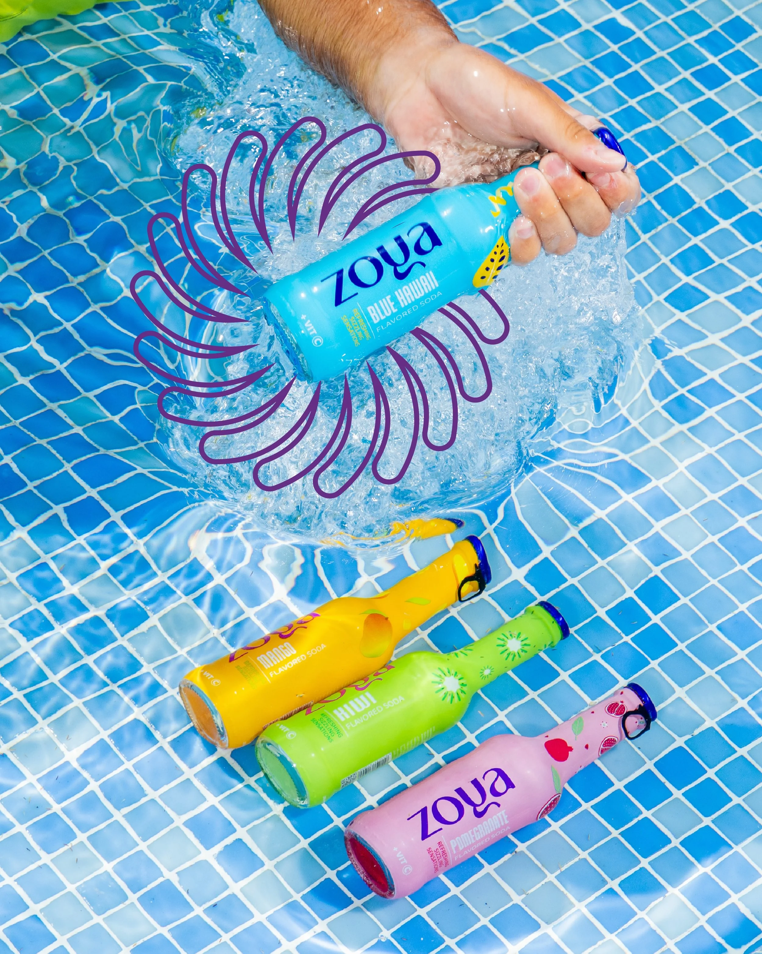 Make a splash 💦 #drinkzoya #refreshing #sofizzy