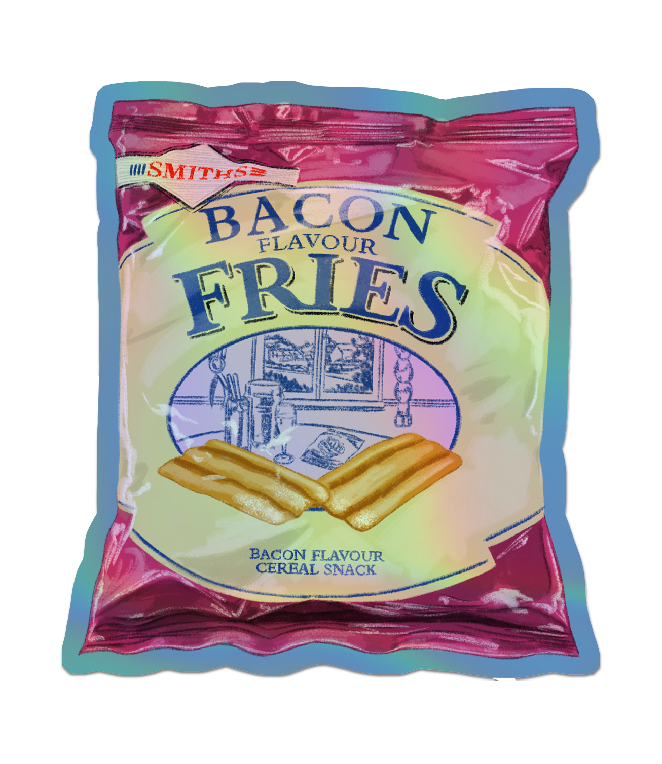 Bacon Fries - Holographic Sticker.png