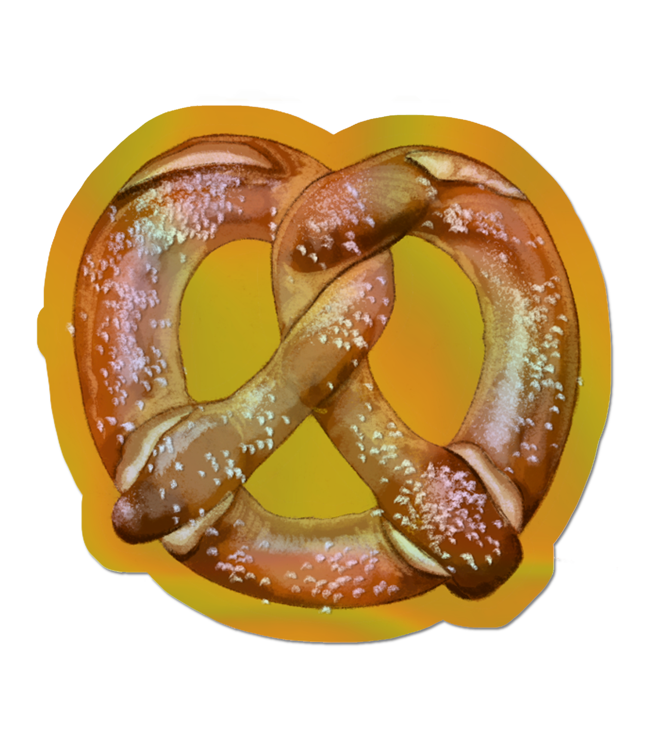 Pretzel - Holographic Sticker.png