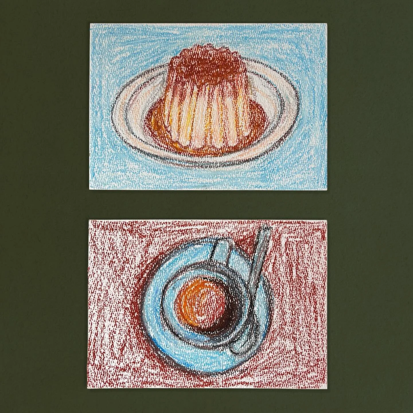 A quick cr&egrave;me caramel and espresso combo in buttery oil pastels 😗🍮☕️🤎

#oilpastels #oilpasteldrawing #oilpastel #oilpastelart