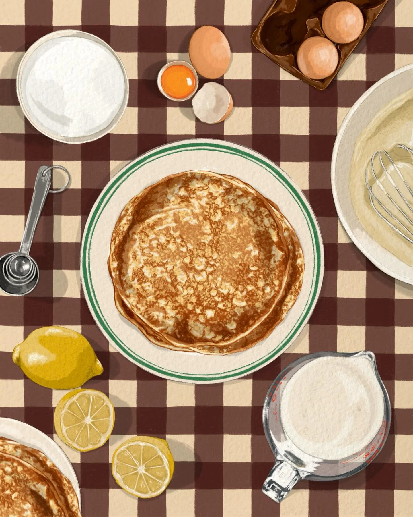Pancake Day 🥞

Lemon + Sugar Pancake ingredients illustration.

#pancakeday #pancakeday🥞 #pancakeillustration #foodillustrator #foodillustrations