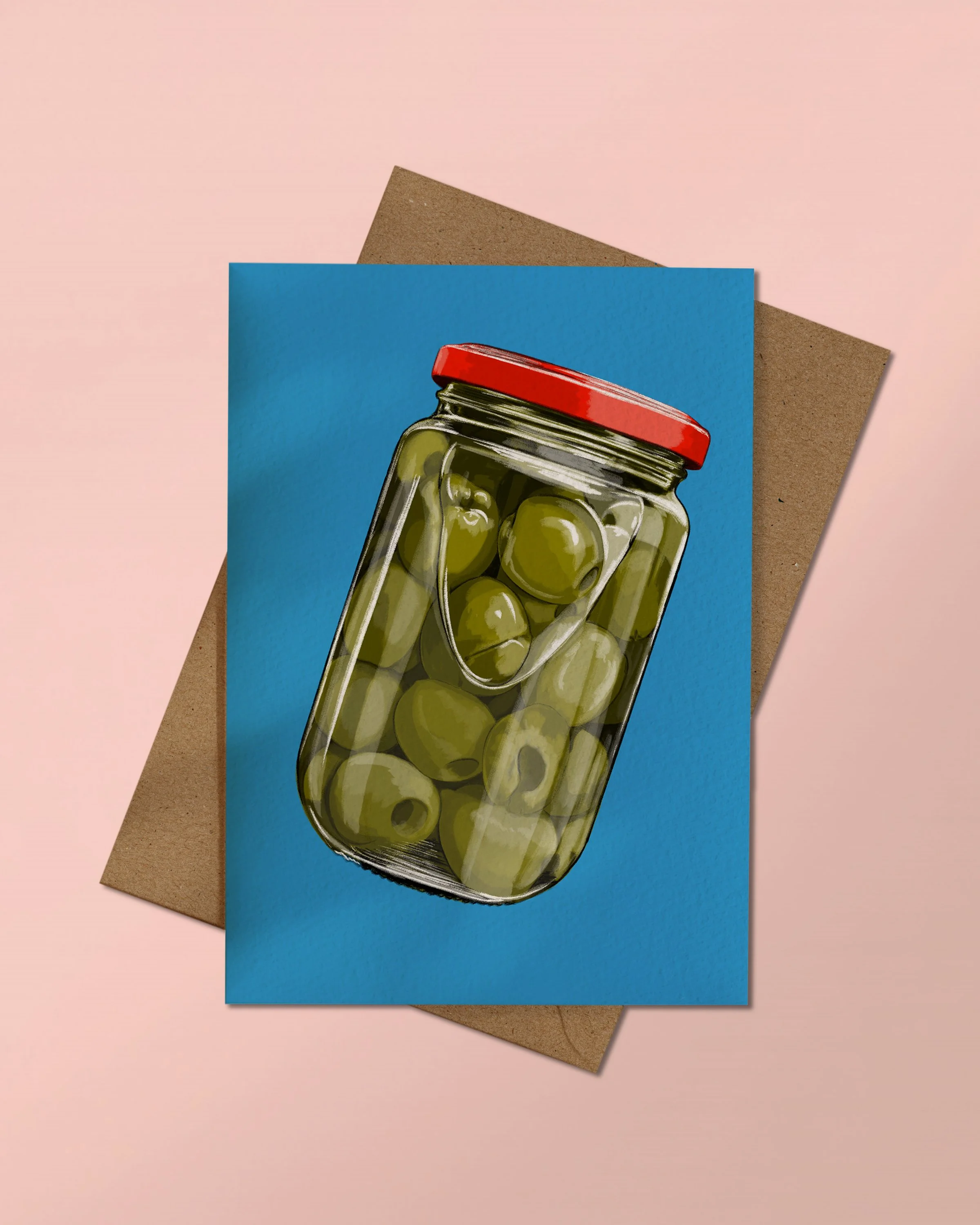 Olive u - A6 Greeting Card
