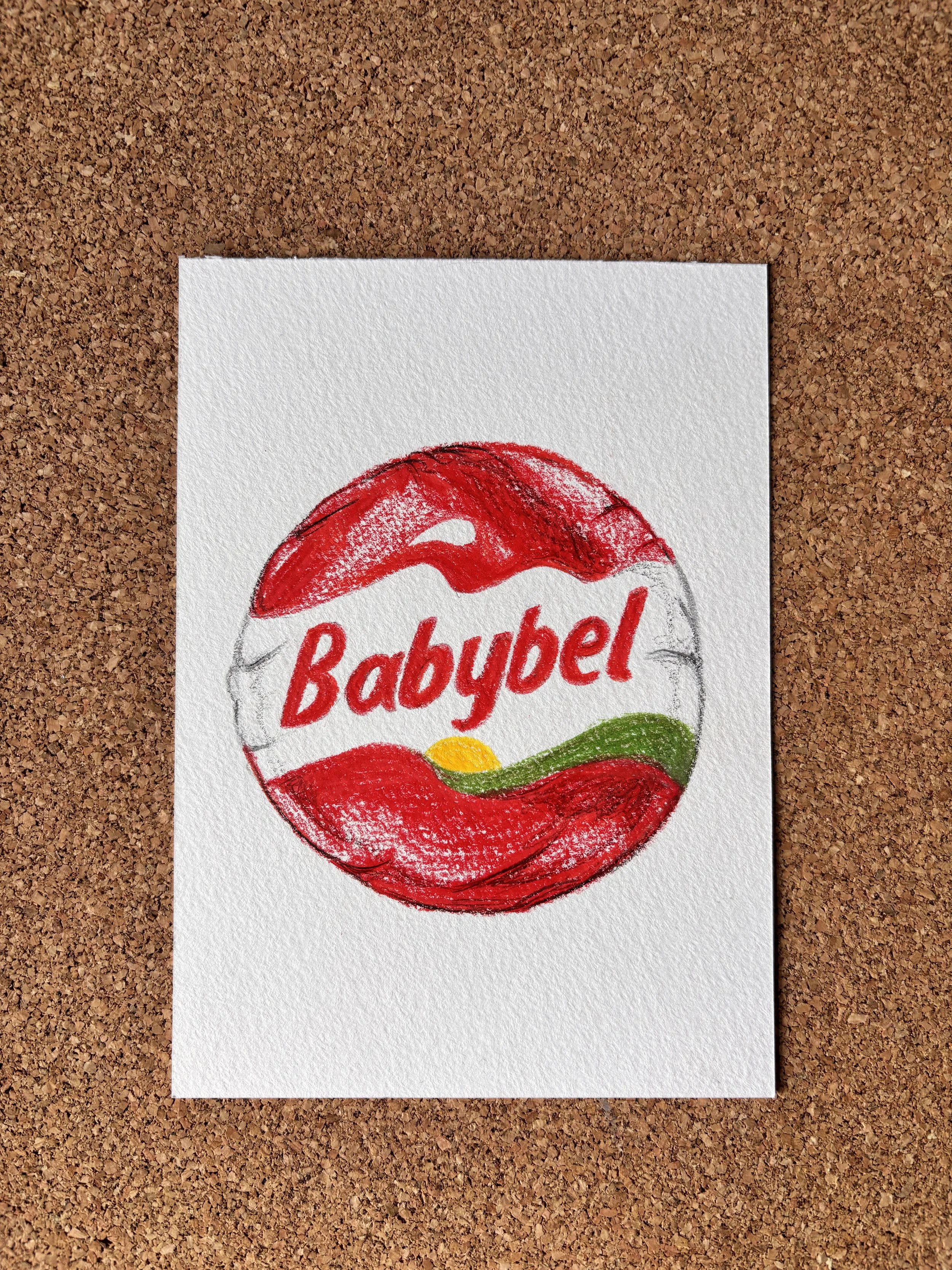 Babybel - A6 Hand-drawn Illustration