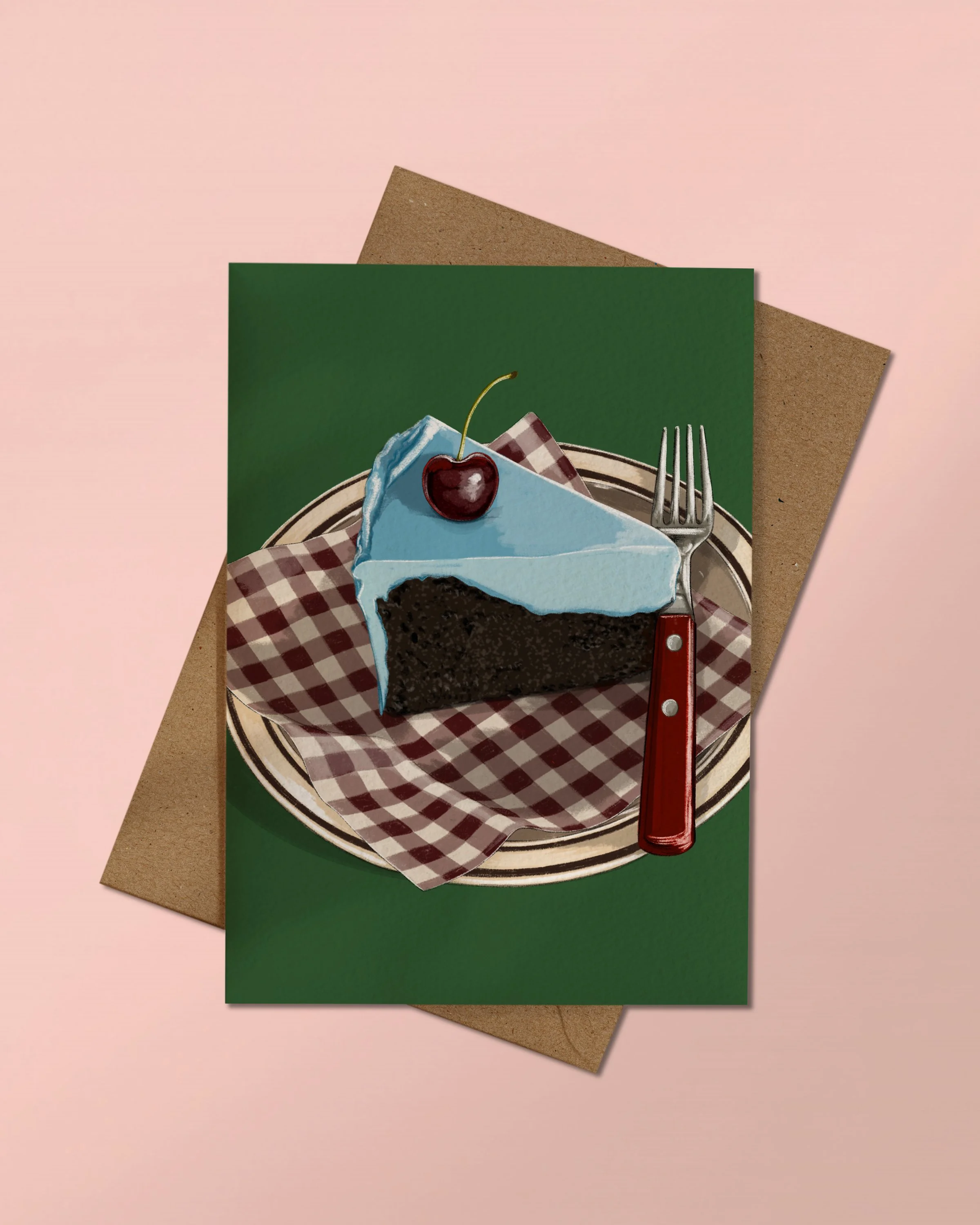 Cherry Slice - A6 Greeting Card