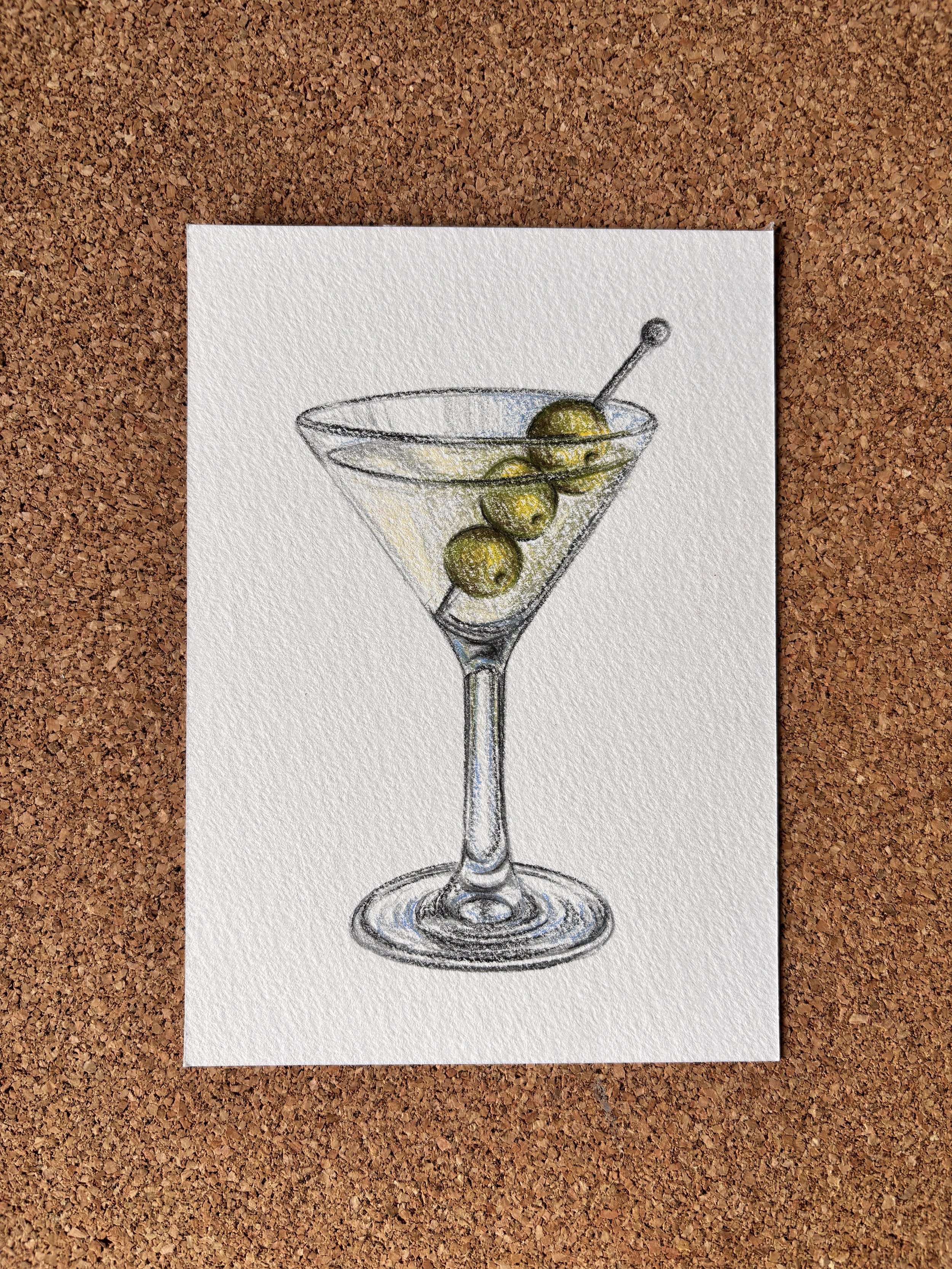 Martini - A6 Hand-drawn Illustration