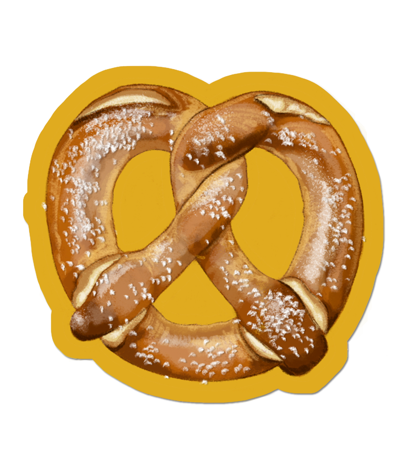 Pretzel - Glossy Sticker.png