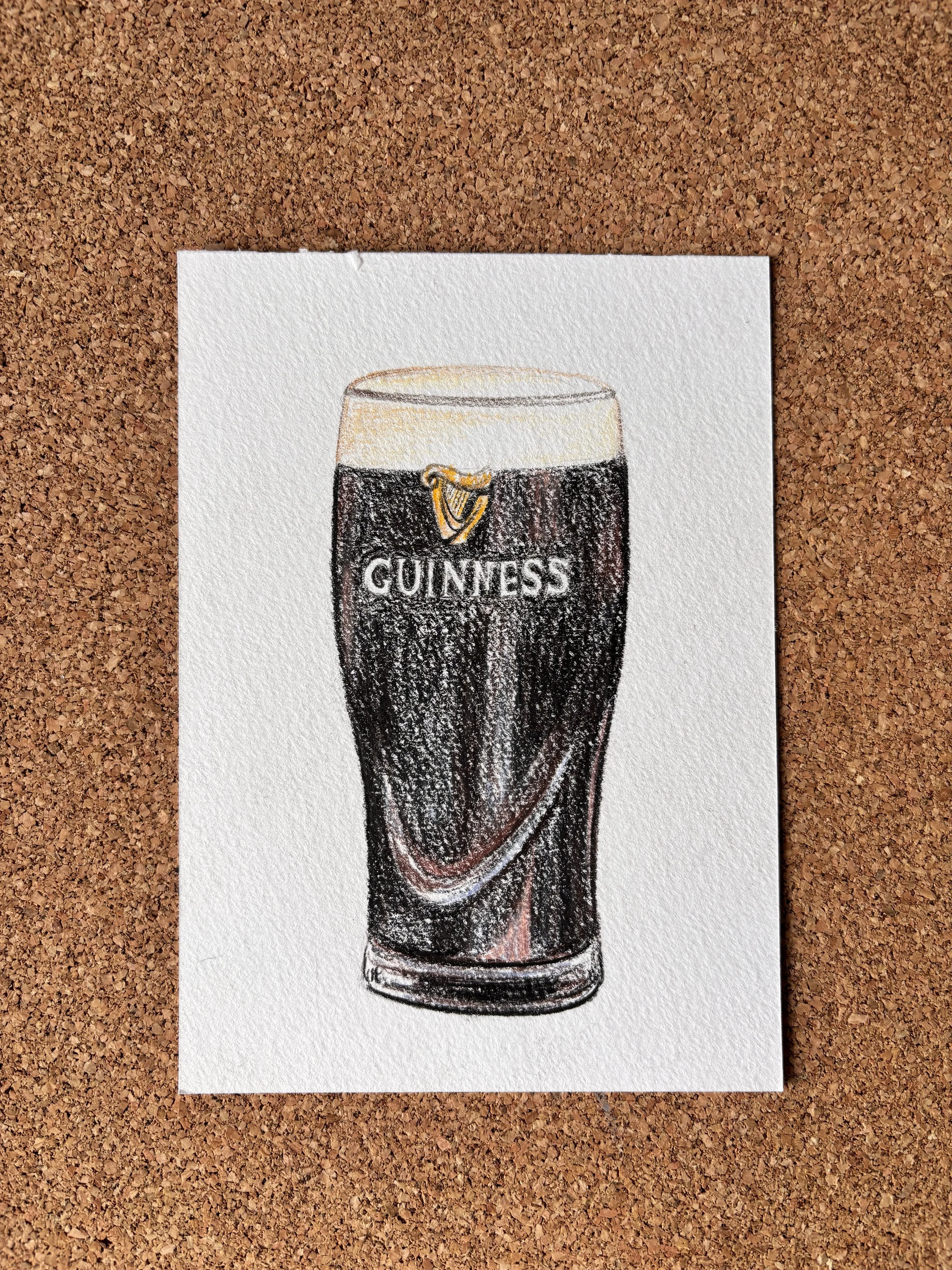 Guinness - A6 Hand-drawn Illustration