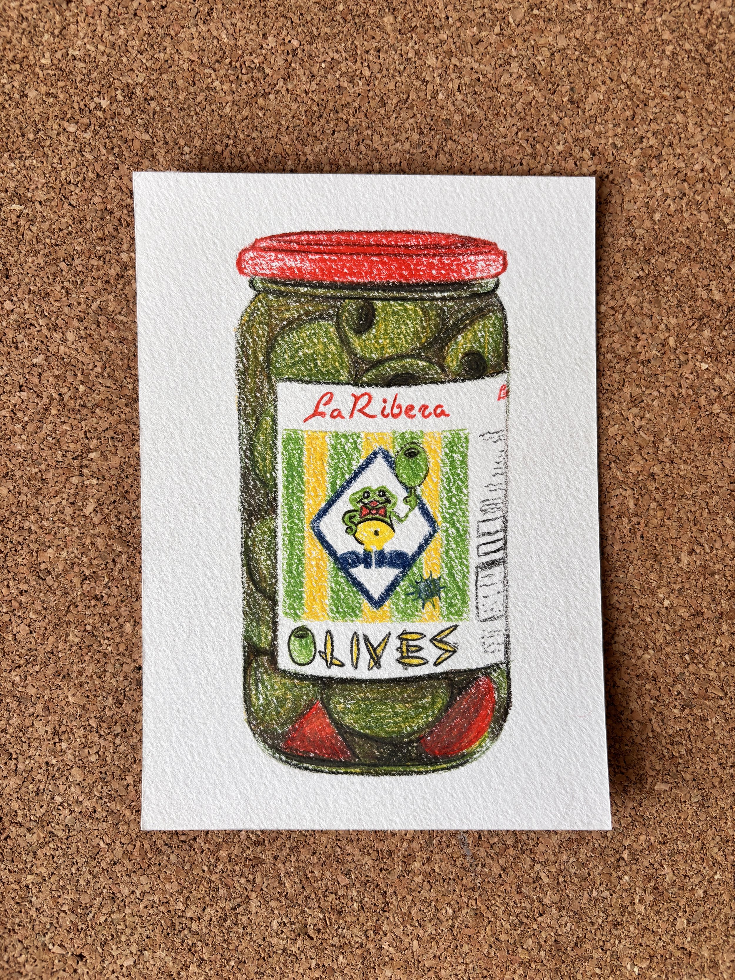 Olives - A6 Hand-drawn Illustration