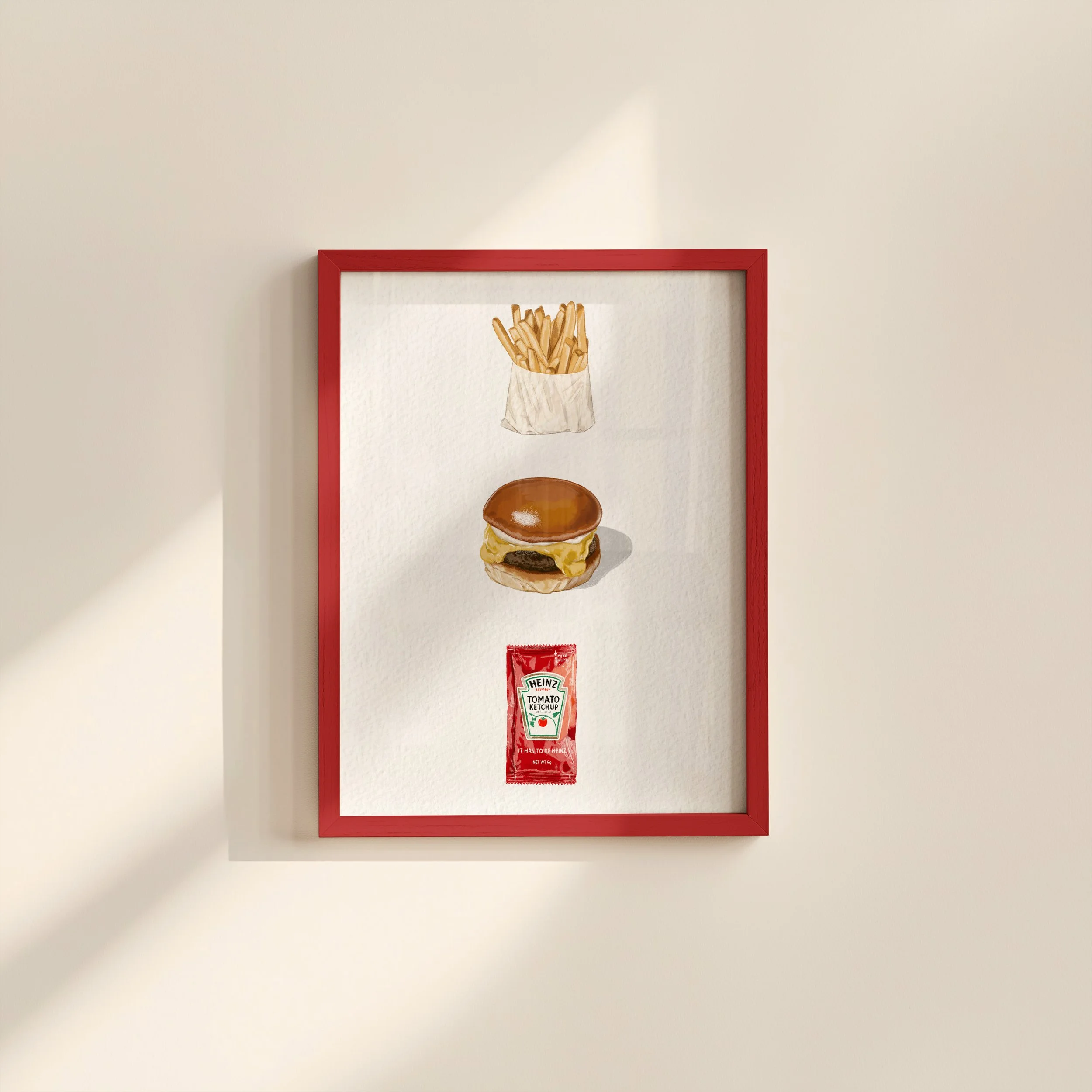 Burger and Chippys - Framed Image A3.jpg
