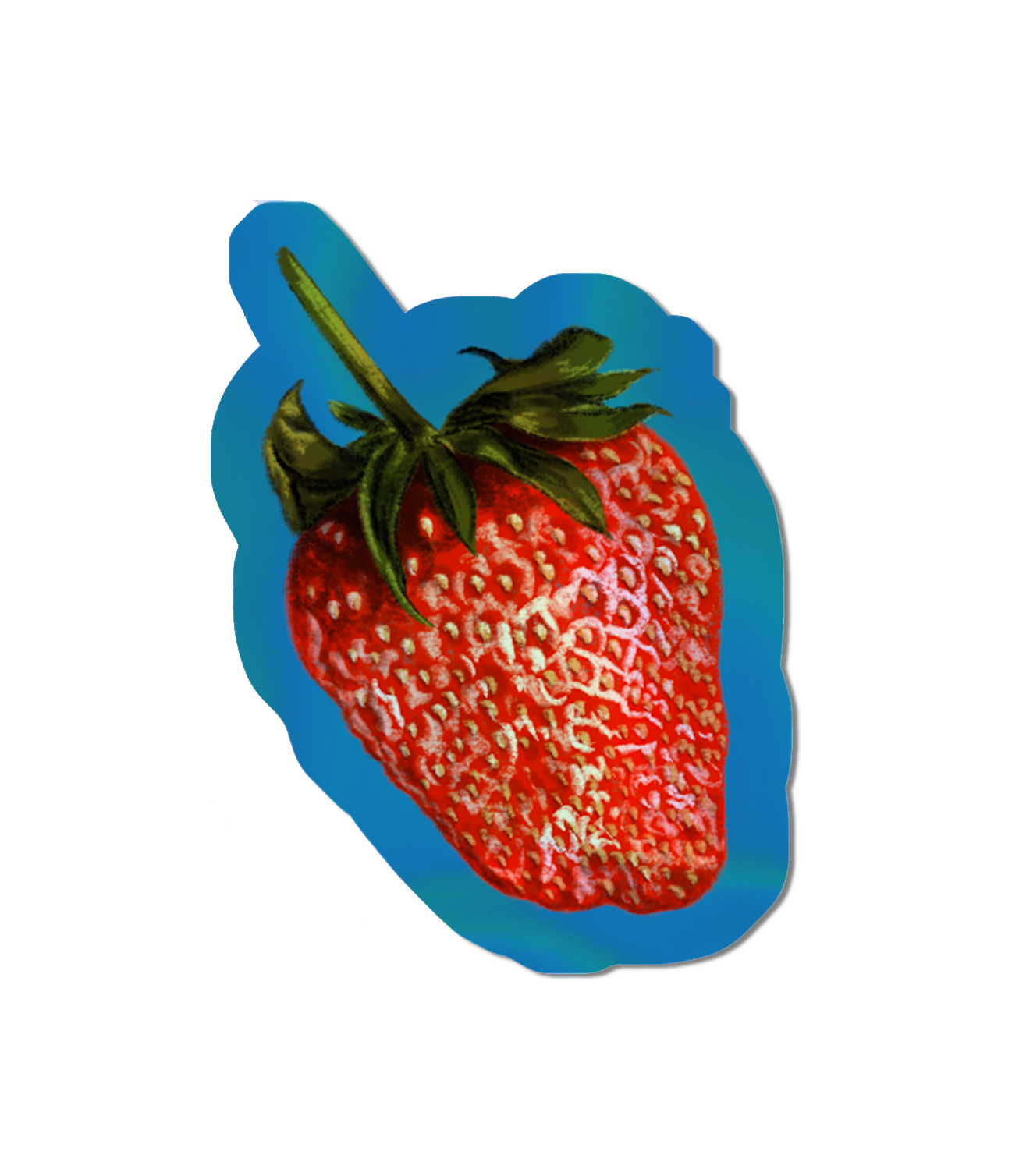 Strawberry - Holographic Sticker.png