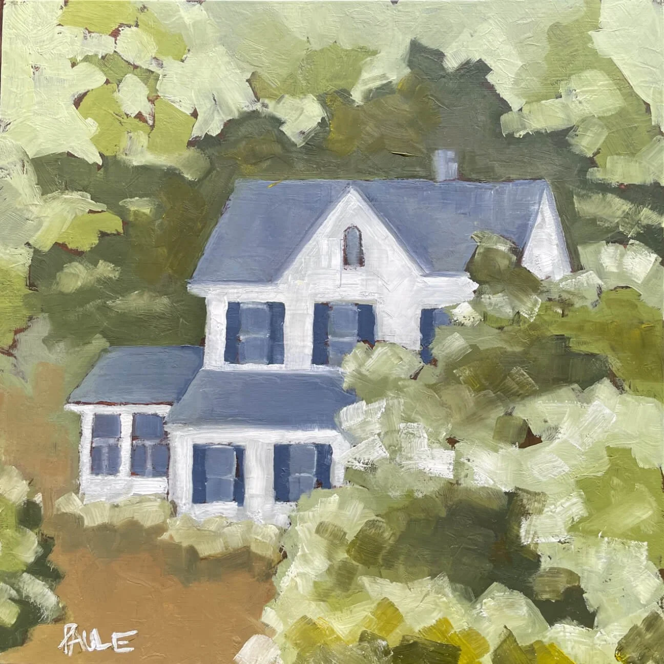white cottage