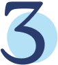 Number 3 in a light blue circle