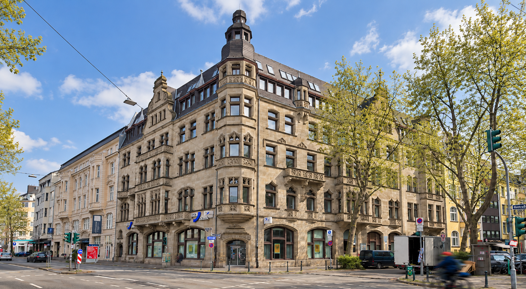 Aussenansicht der Logopädie Praxis Logosoma an der Stresemannstrasse 26 in Düsseldorf
