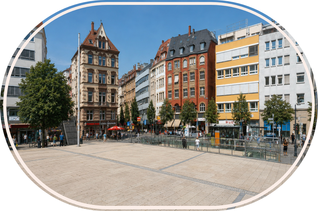 Blick auf die Logopädie Praxis von Logosoma am Marienplatz