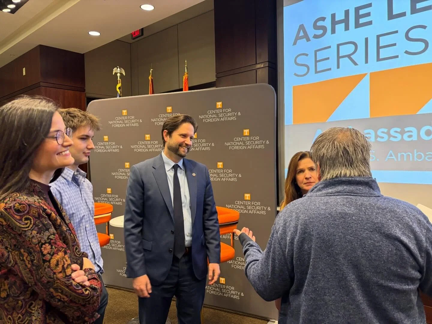 Honored to hear from Ambassador Kate Byrnes at the @utbakerschool Ashe Lecture Series.

Her perspective on leadership and diplomacy was a powerful reminder that good leadership starts with listening&mdash;whether across the world or right here in Kno
