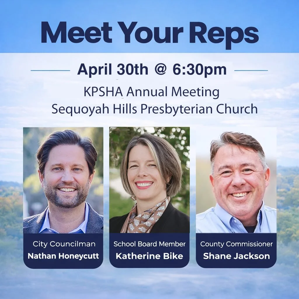 Working Together! Join us for the KPSHA Annual Meeting and a chance to connect directly with your local representatives.

I&rsquo;ll be there with School Board Member Katherine Bike @katherine.bike and County Commissioner Shane Jackson @shaneforknox 
