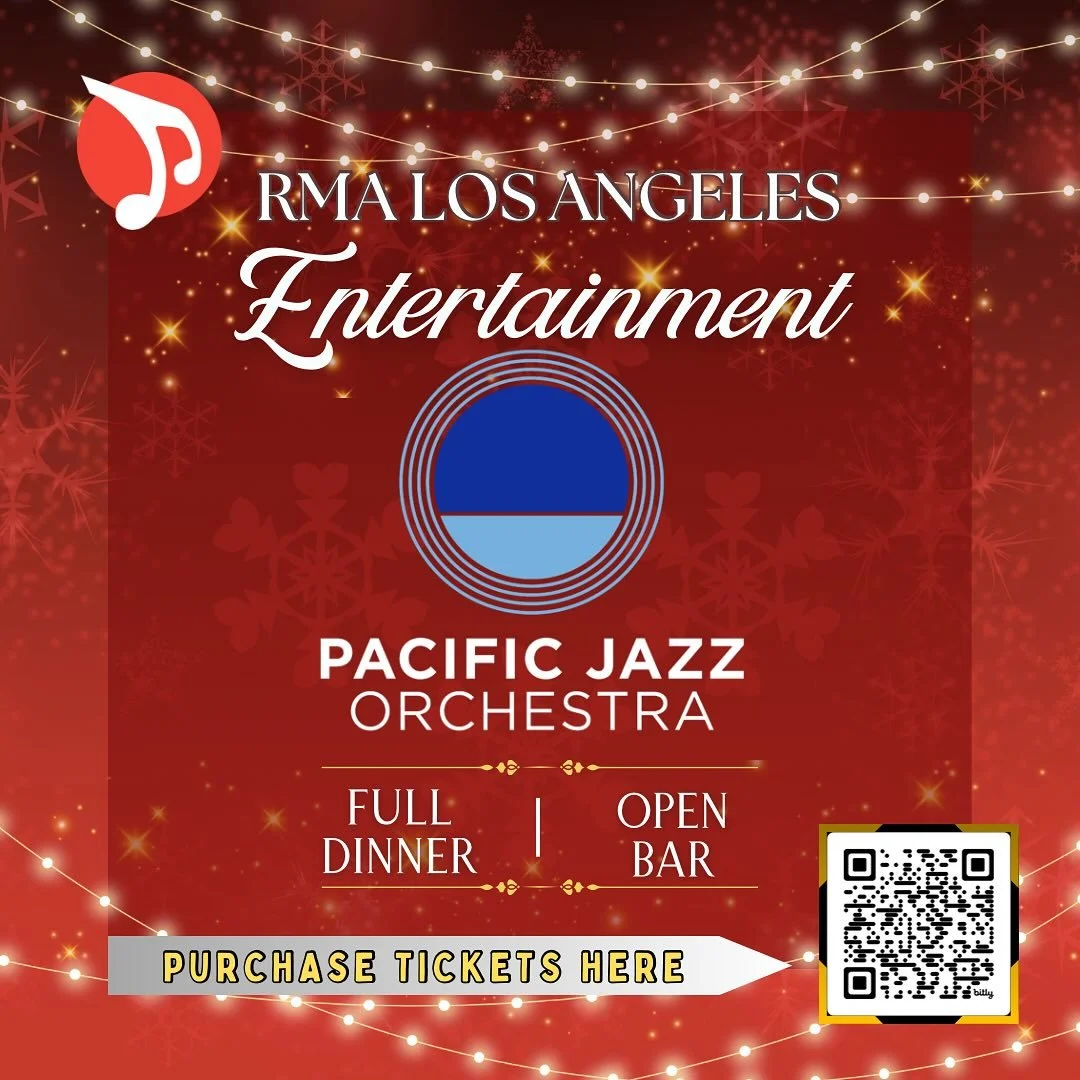 🎶 Entertainment Announcement 🎶

Our Holiday Gala will have LIVE music provided by the Pacific Jazz Orchestra!

Come on out and celebrate with us!

🎟 $175
🔗 Link in Bio (RMA Holiday Party)