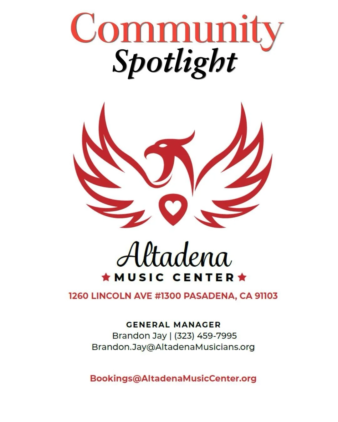 We are proud to shine a light on the incredible work of Altadena Musicians Center who are coordinating support for local artists impacted by the LA fires. Through their registry, they&rsquo;re making it easier for our community to come together and d