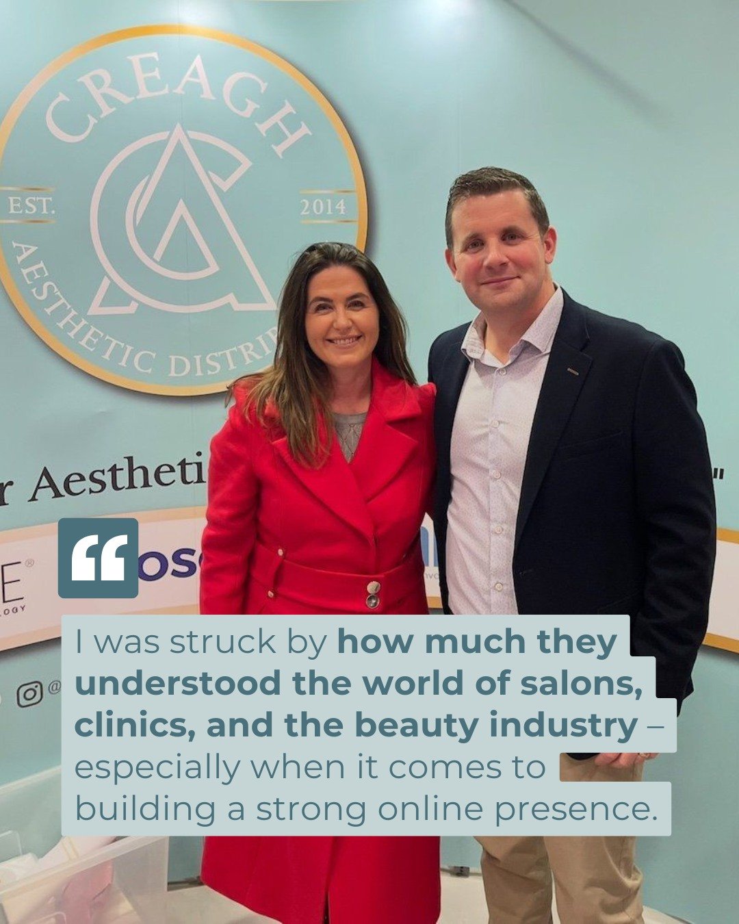 We loved working with Robin Creagh from @creaghaesthetics &ndash; and we&rsquo;re thrilled to share his kind words about his experience with us! ✨

&quot;Way beyond what I expected! They completely brought my business to life online &ndash; with crea