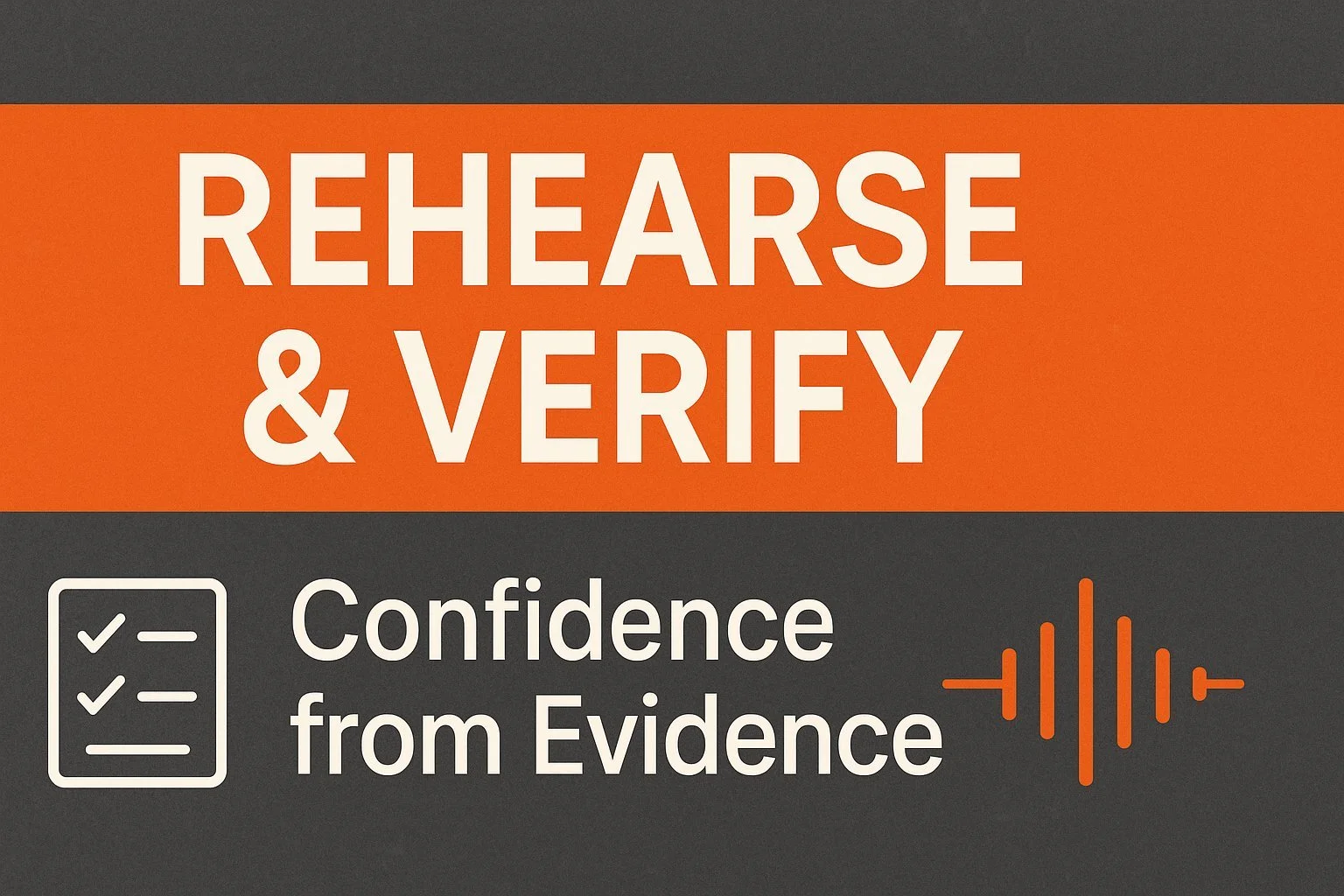 Rehearse and Verify: Confidence Built on Evidence
