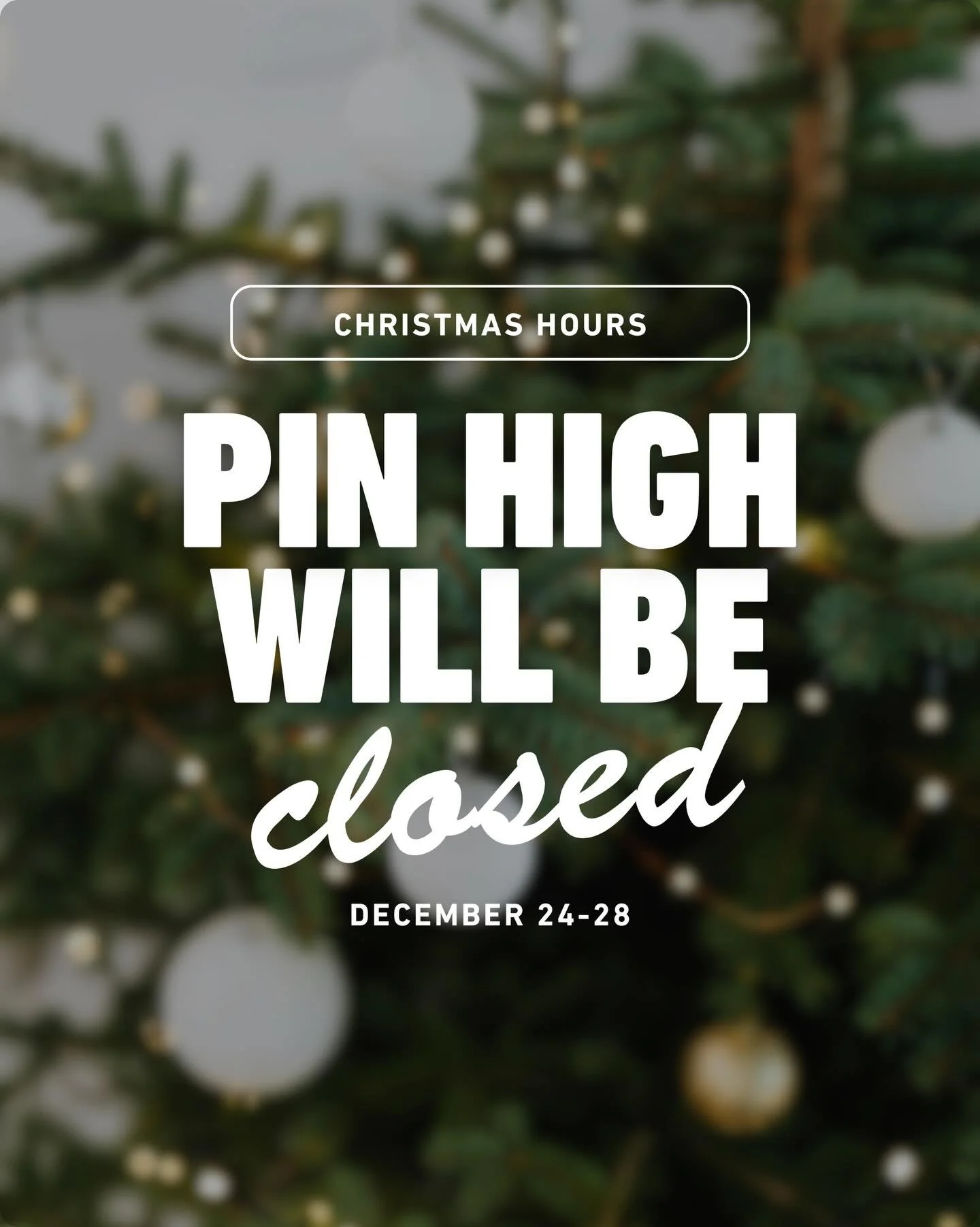 Holiday hours update 🎄