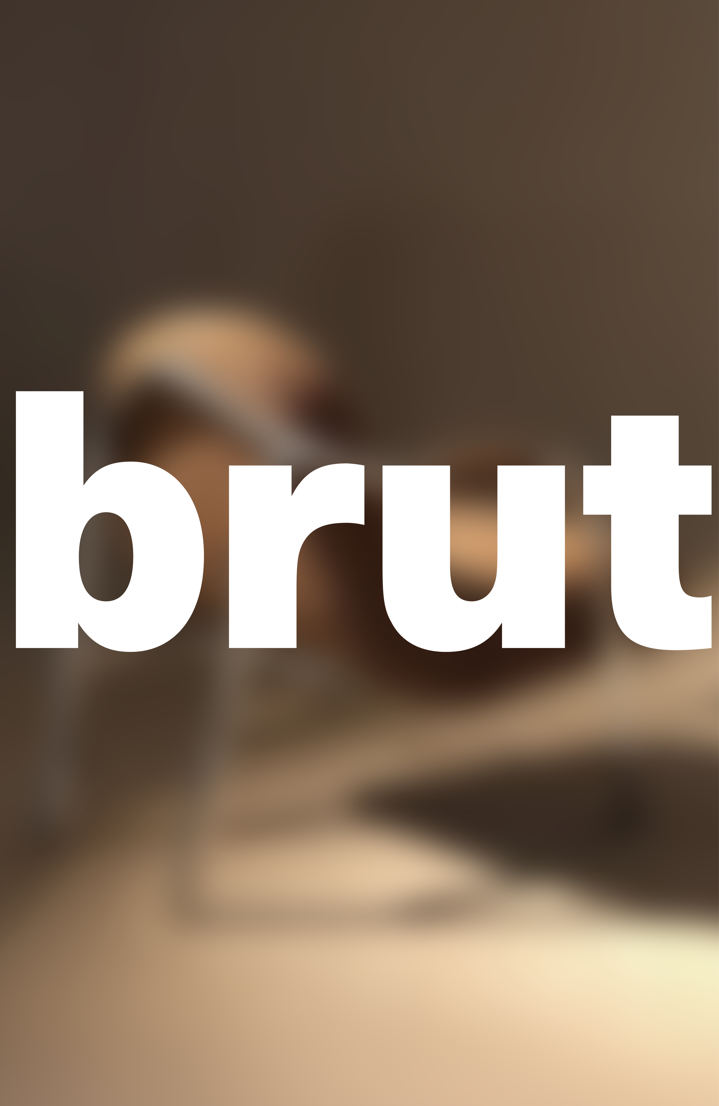 Imagem de um pinguim em um ambiente interno com fundo marrom