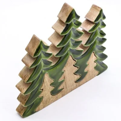 Three Trees 3D Wooden and Enamel Decoration Lost in the Forest Image 2.jpeg