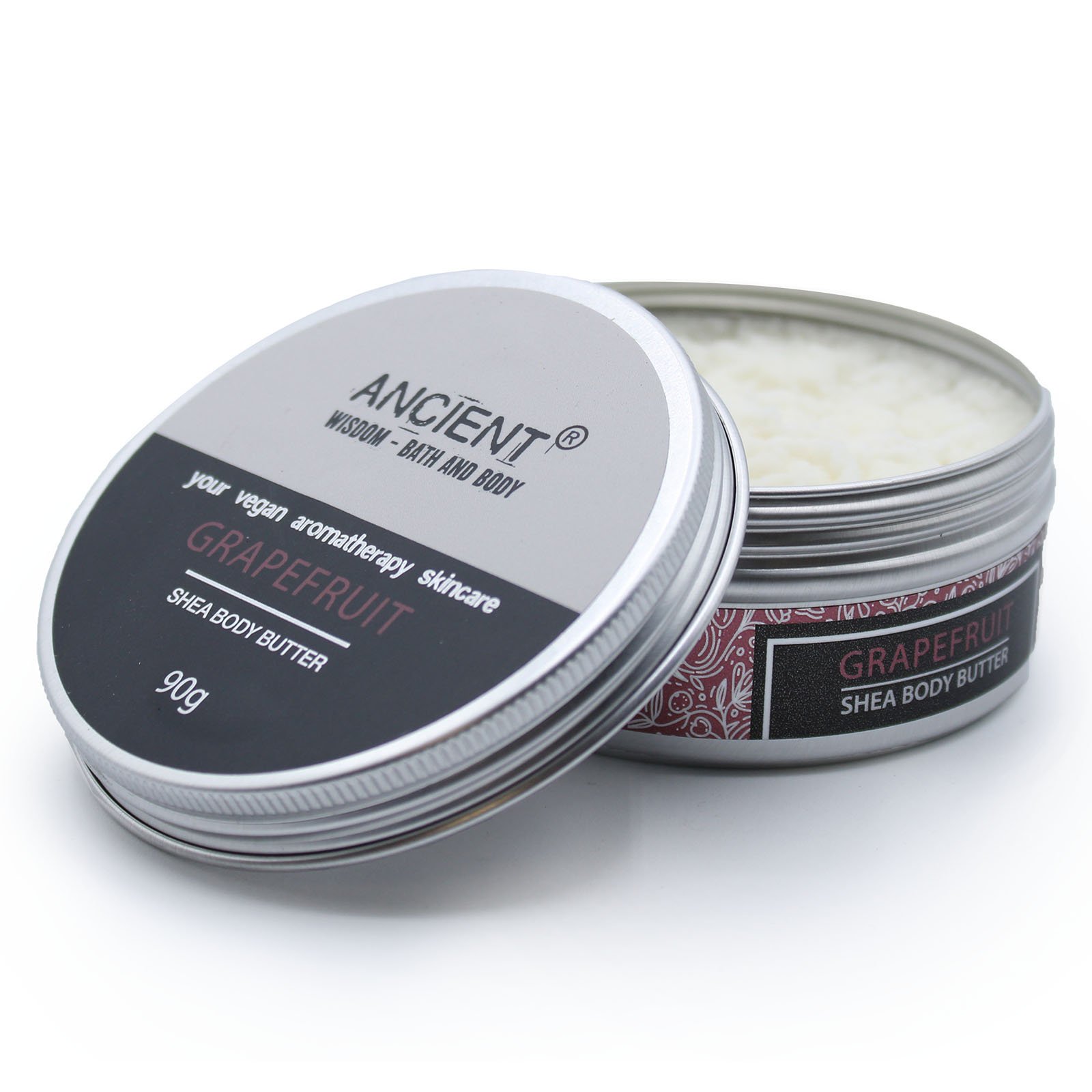 Vegan Shea Butter with Grapefruit in open tin.jpeg