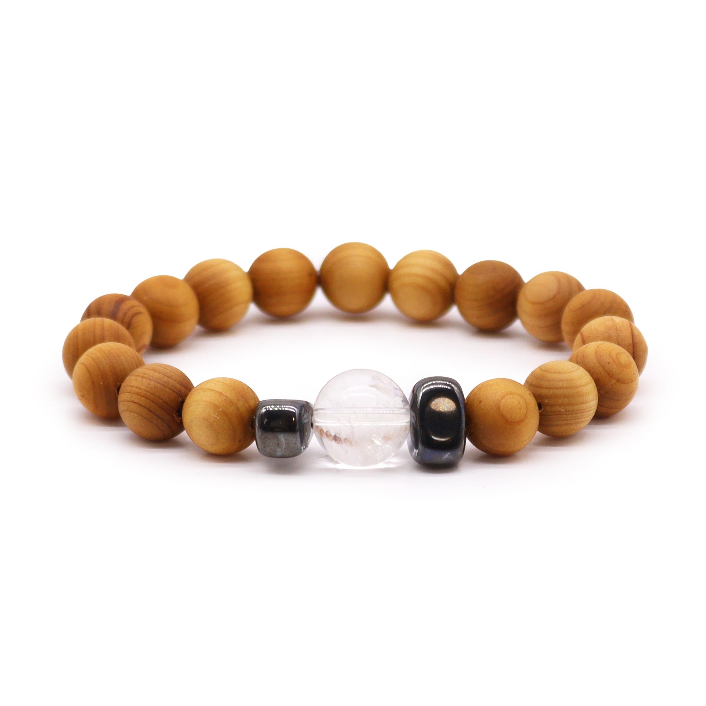 Cedarwood Crown Chakra Bracelet with Clear Quartz.jpeg