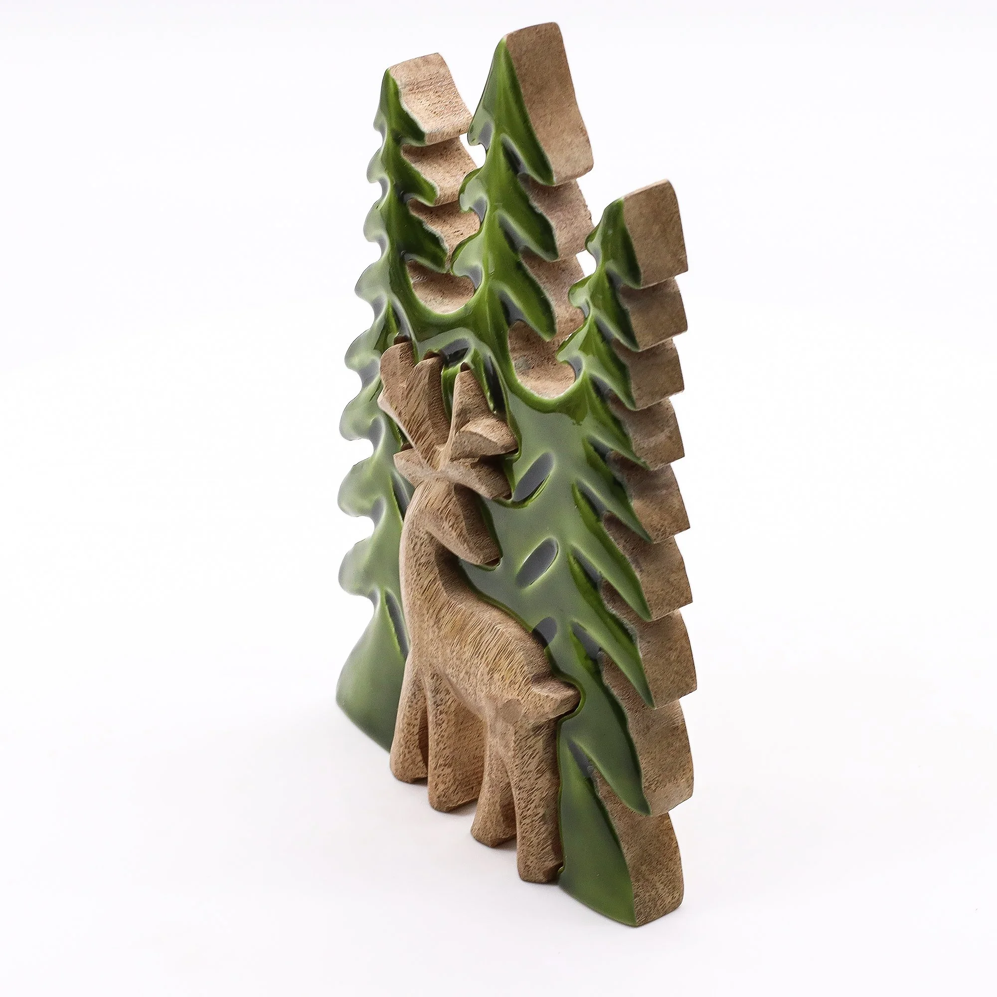 Standing Stag 3D Wood and Enamel Decoration Image 2.jpeg