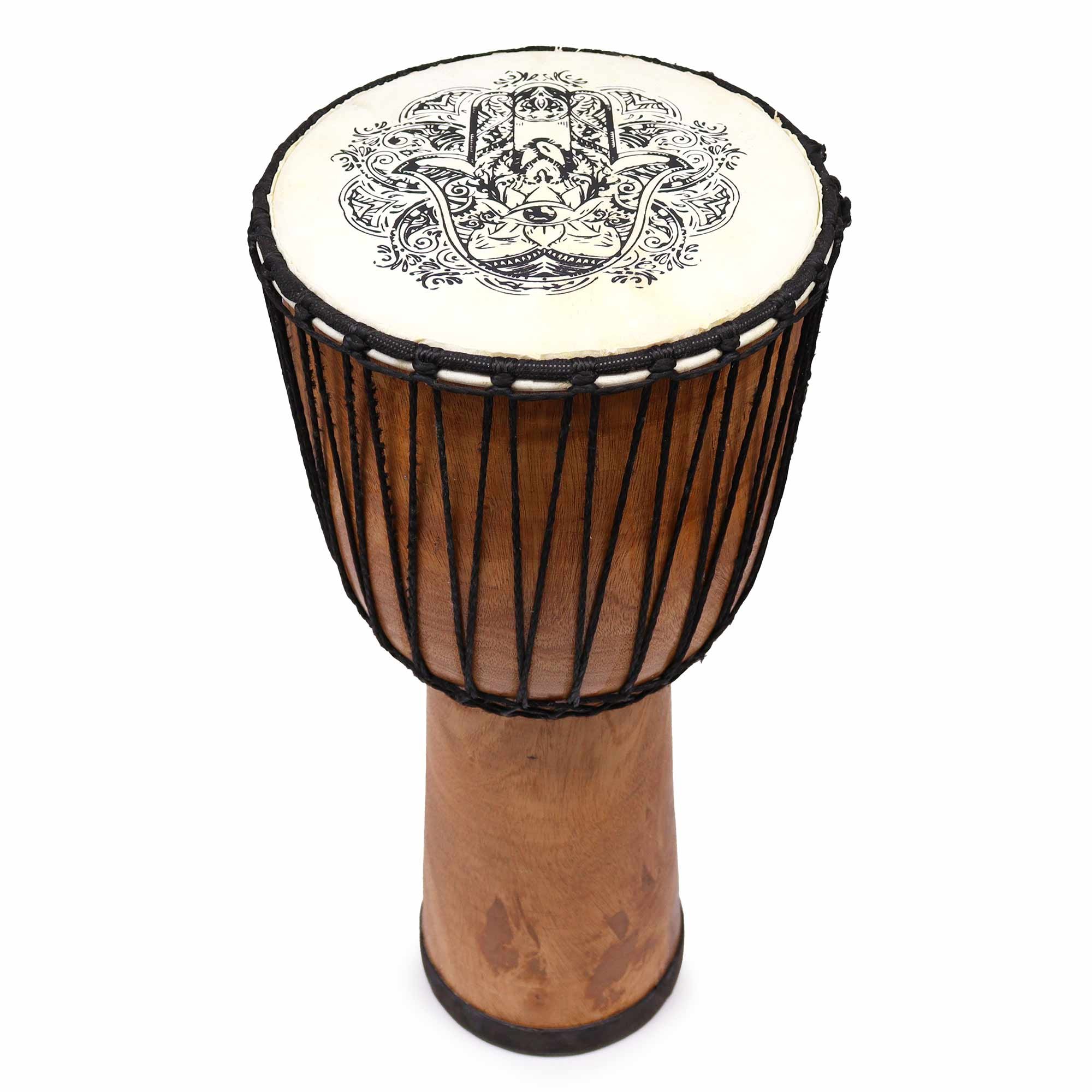 Wide Top Djembe 22cm Drum Hamsa Design.jpeg