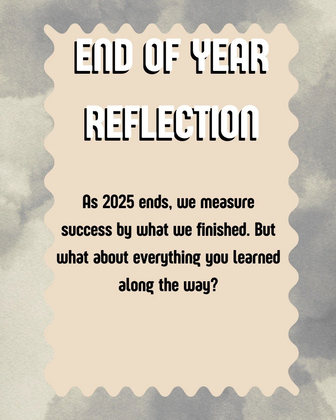 As we head into 2026, let's redefine what success really means.

Discover how to shift from perfection to progress as we head into 2026.

You've been working on projects that aren't finished. Goals that shifted. Plans that changed. But here's what ma