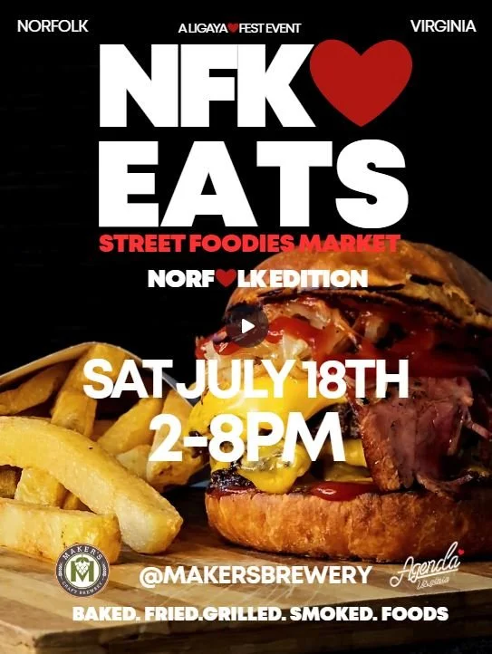 Norfolk❤️Eats Street Food Night Market Sat July 18th 2pm-8pm @makersbrewery