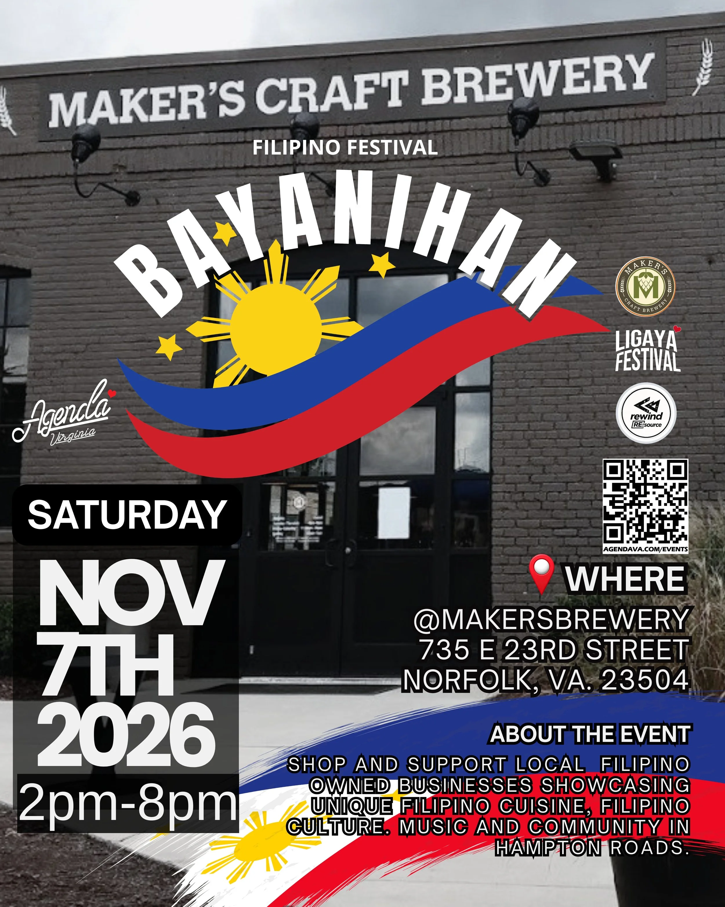 🇵🇭 BAYANIHAN🇵🇭  FILIPINO FESTIVAL SAT NOV 7TH 2026 2-8PM @MAKERSBREWERY