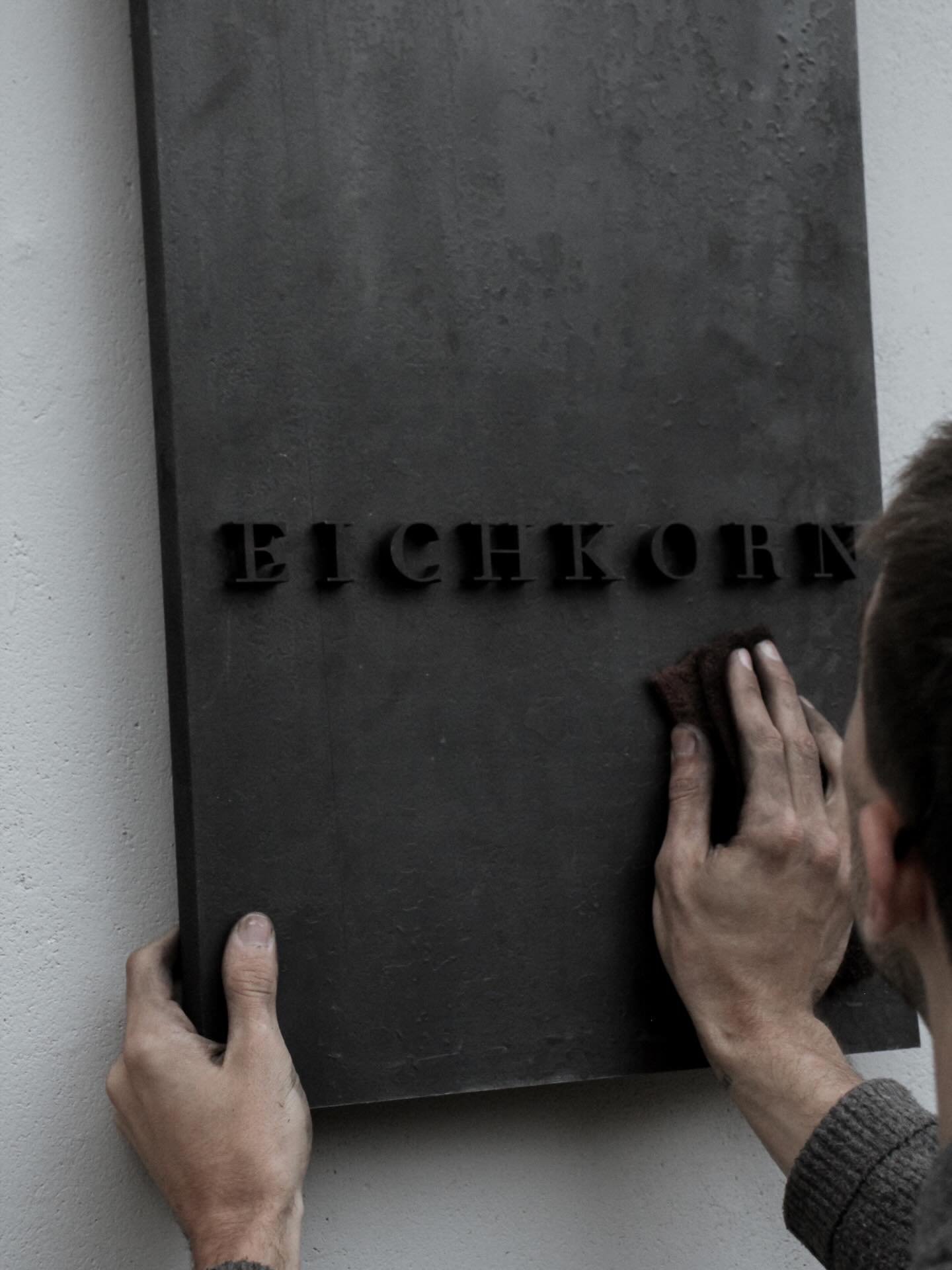 solid, grounded &amp; built to stand the test of time - new logo at workshop.

#eichkorn