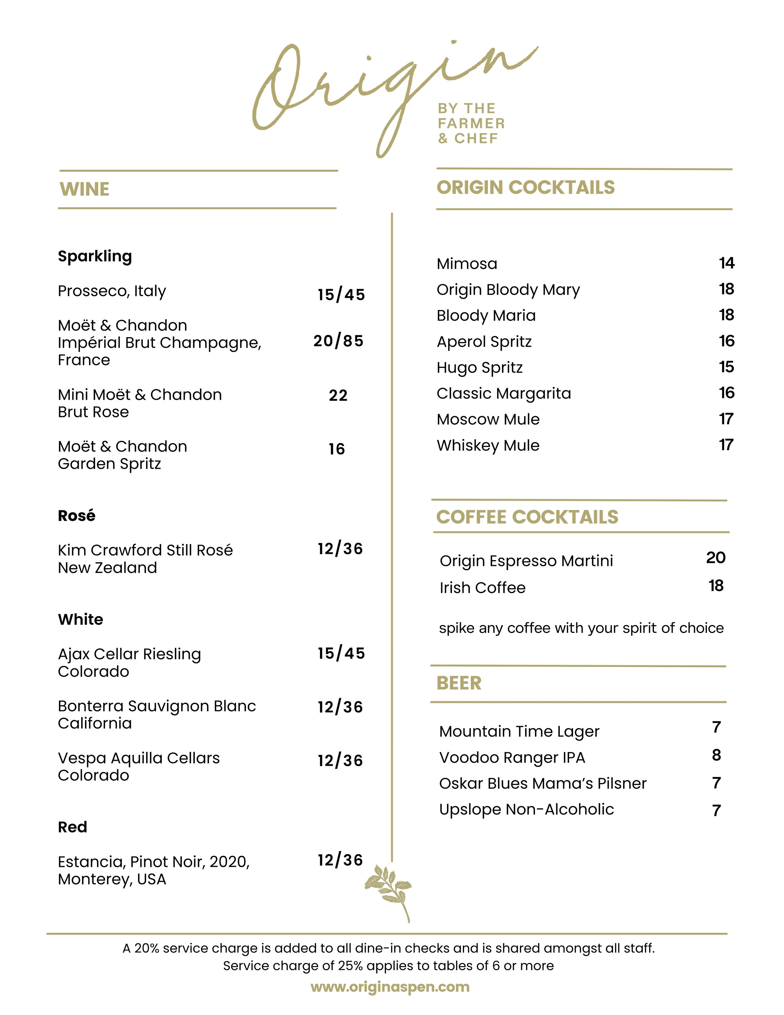 Menu — Origin