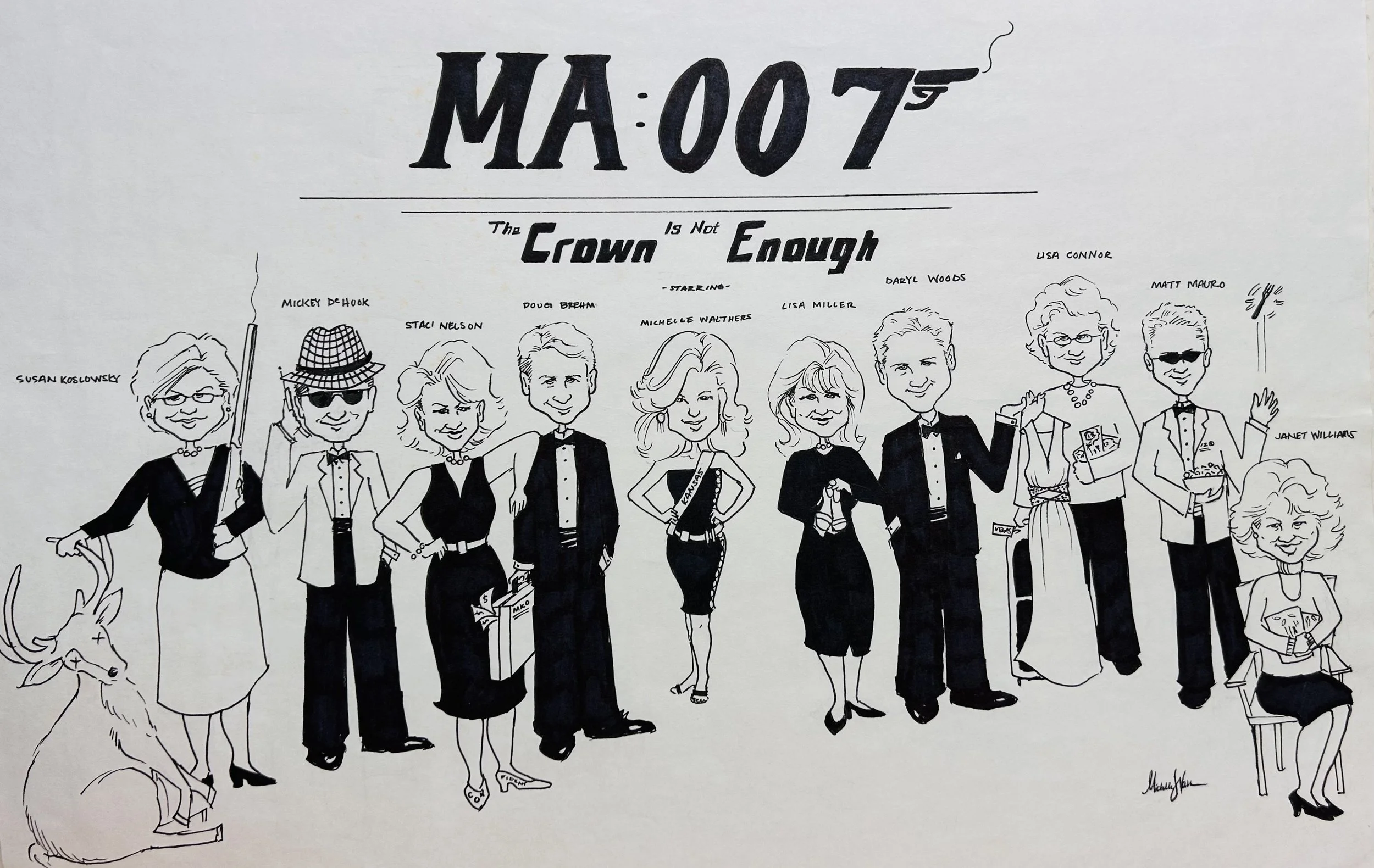 Group Caricature Compilation - Ink on paper