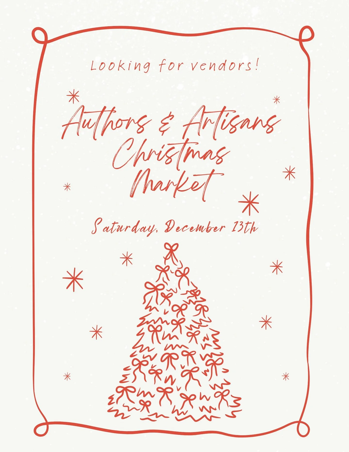 📚✨ Calling all authors, artists, and makers!

We&rsquo;re hosting The Authors &amp; Artisans Holiday Market at The BiblioPub: a cozy celebration of creativity, community, and holiday cheer!

🎄 Event Details:
📅 Saturday, December 13
🕓 Time: 2 - 6p