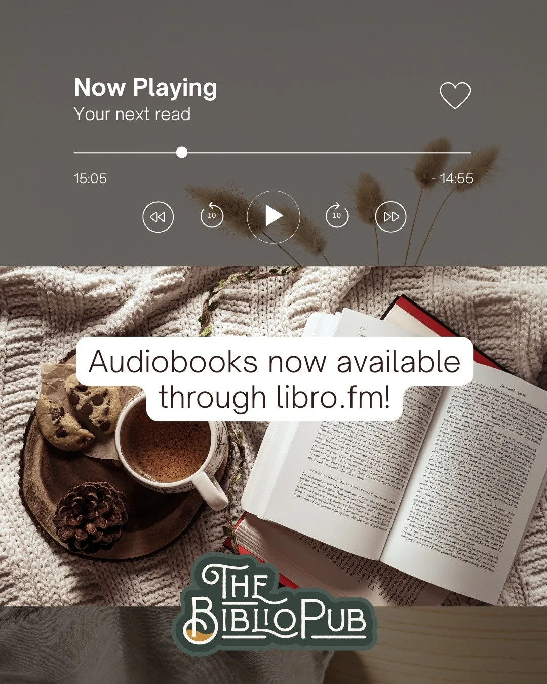 Audiobooks, but make them indie. 🎧

You can now buy audiobooks through our shop via Libro.fm, which means your listening supports independent bookstores instead of Amazon.

Same great audiobooks, better impact.
Link is on our website for easy access