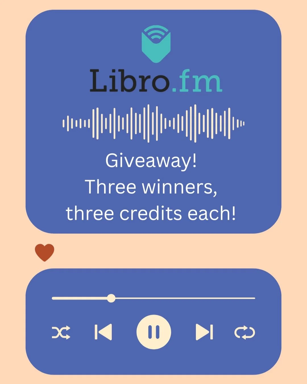 Enter to win THREE credits from Libro.fm for our birthday!

How to enter:
Tag a friend below for one entry.
Post a photo you've taken in the store and tag us for one entry.
Repost this for another entry.

HAPPY LISTENING!